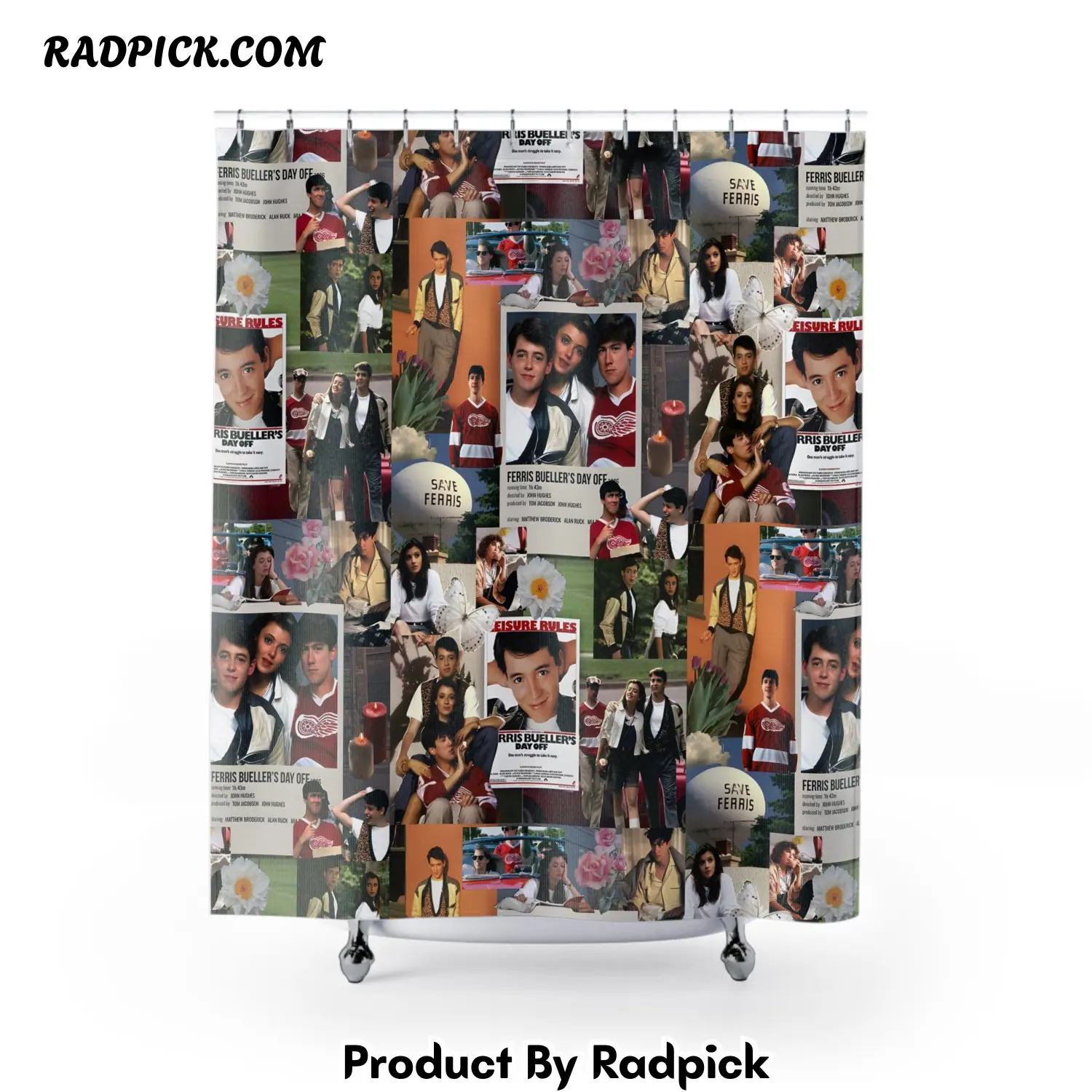 Ferris buellers day off movie montage shower curtain rp387934